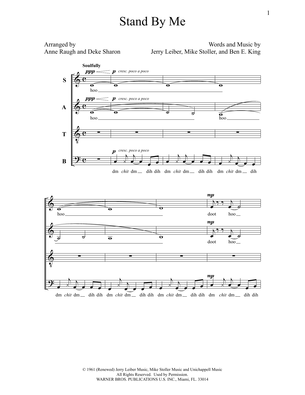 Download Deke Sharon Stand By Me Sheet Music
