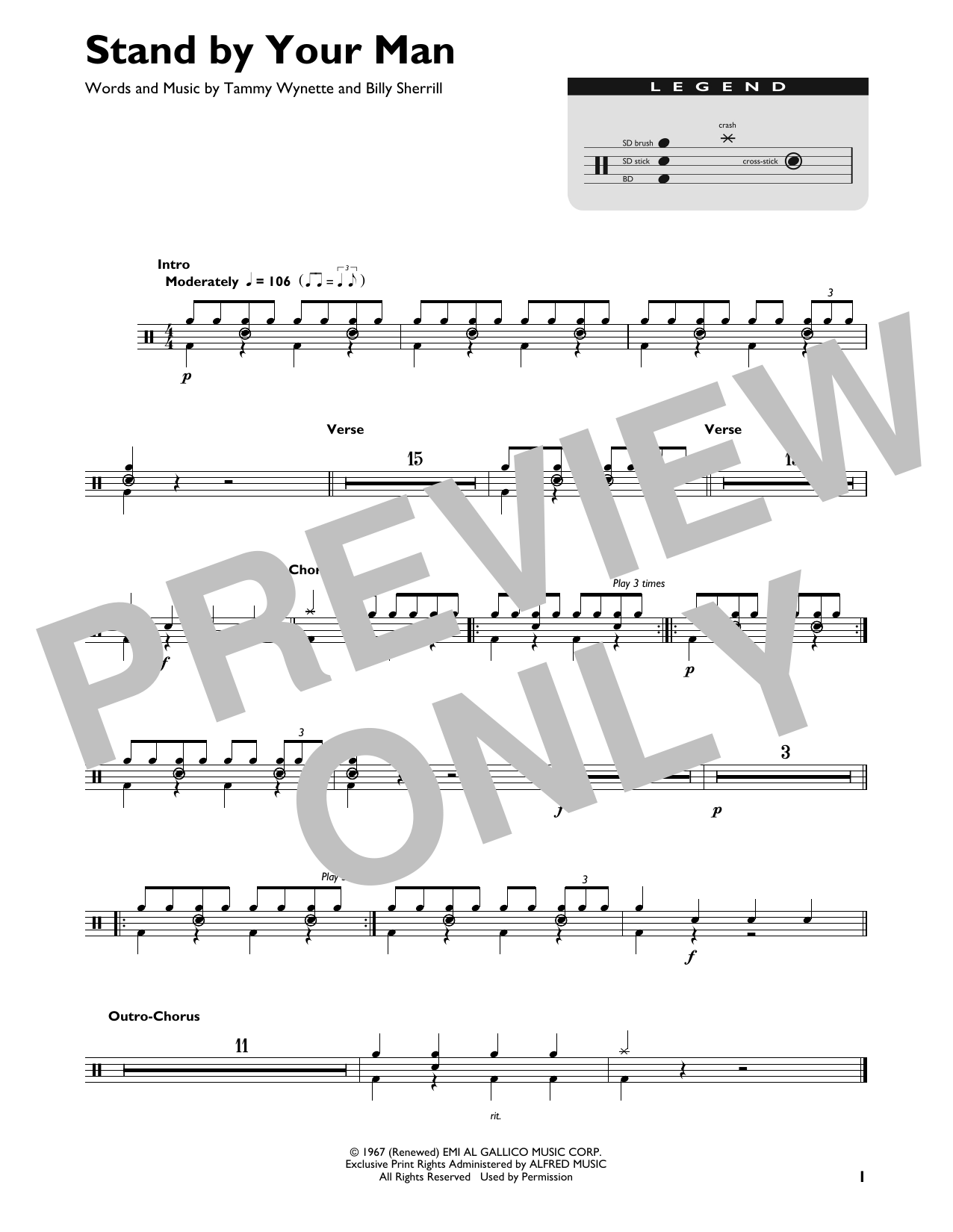 Download Tammy Wynette Stand By Your Man Sheet Music