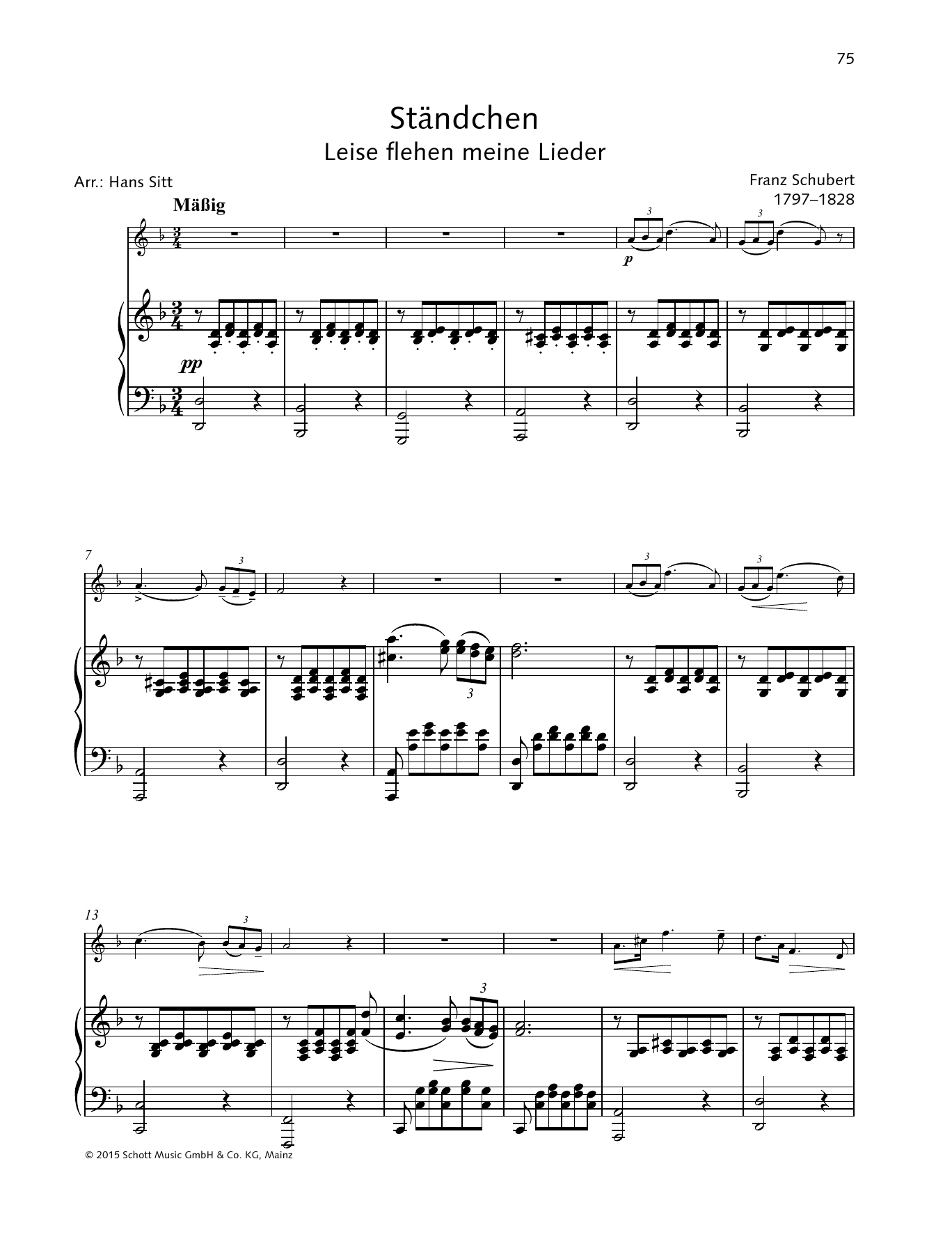 Download Franz Schubert Ständchen Sheet Music