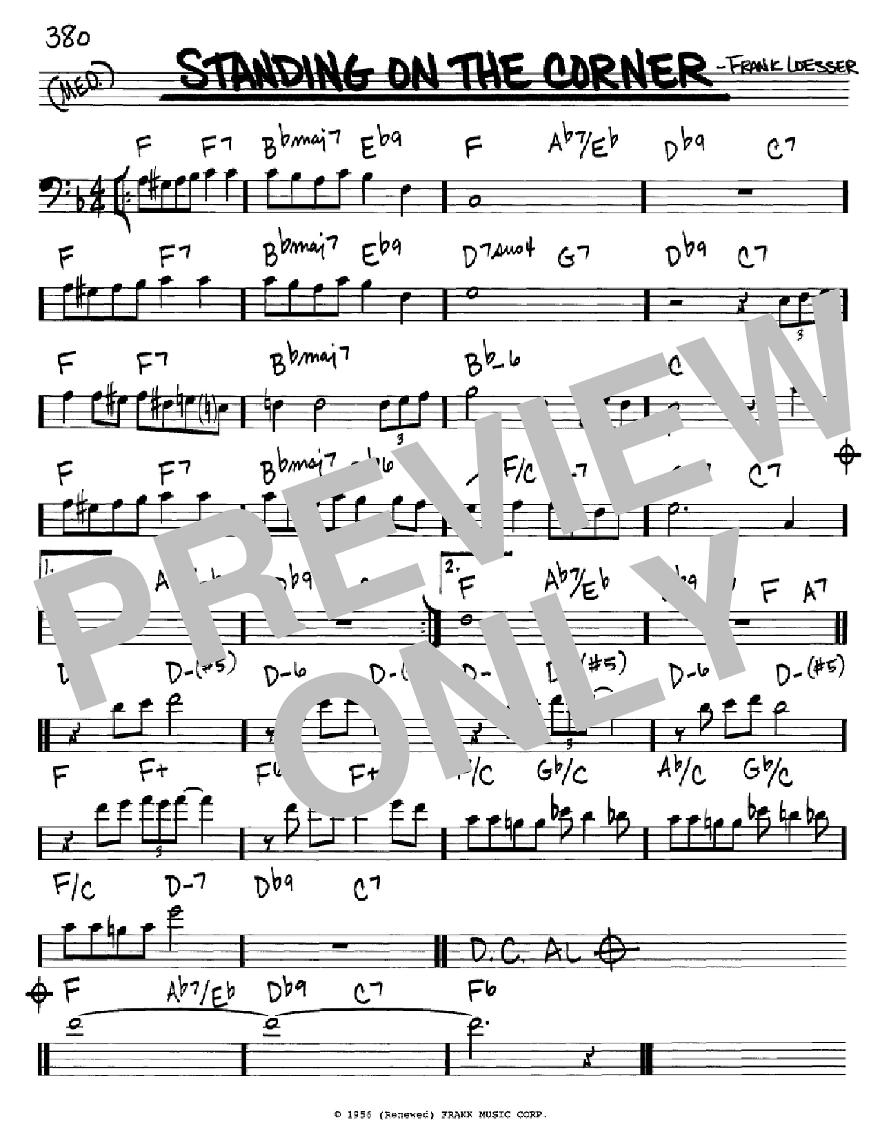 Download The Four Lads Standing On The Corner Sheet Music