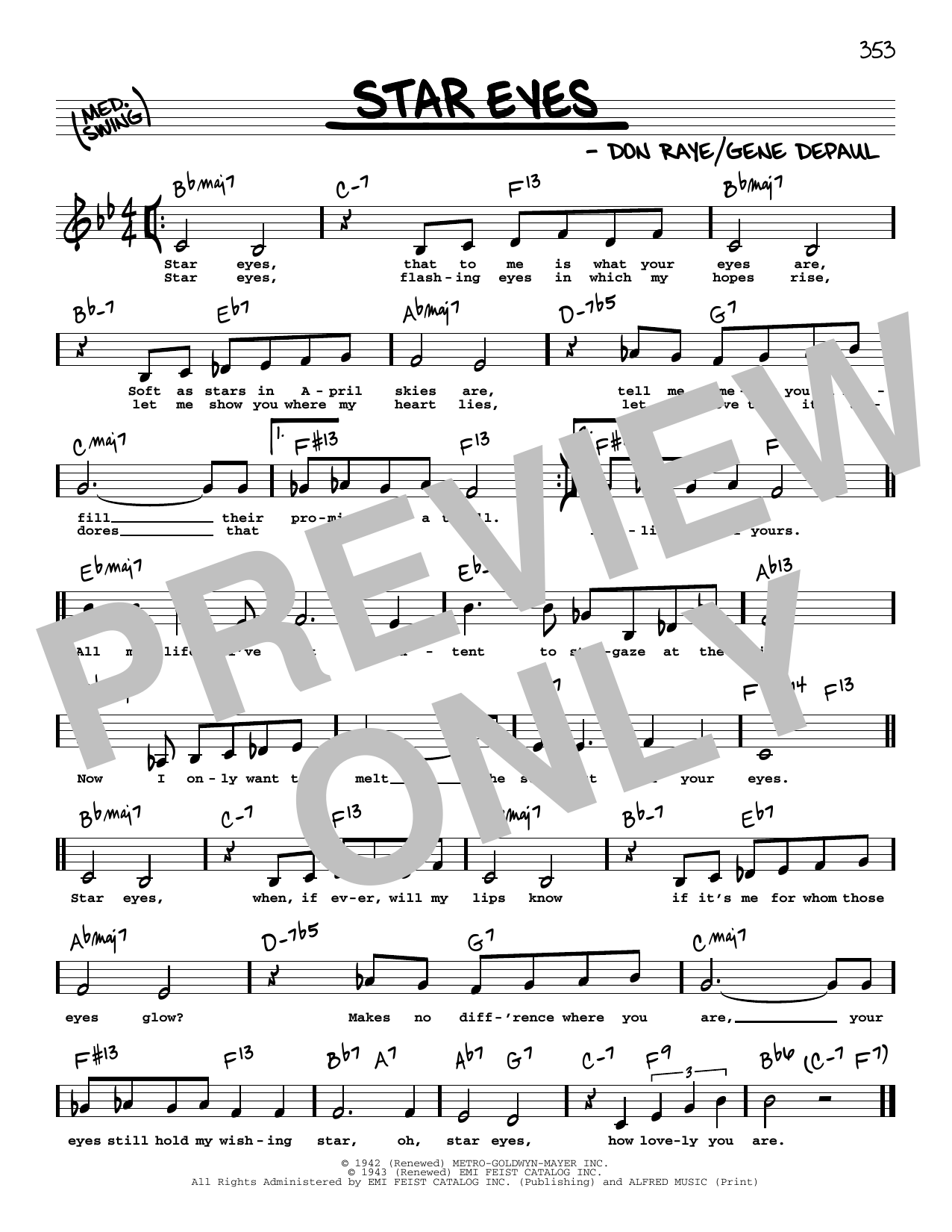 Download Charlie Parker Star Eyes (Low Voice) Sheet Music