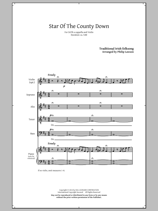 Download Philip Lawson Star Of County Down Sheet Music
