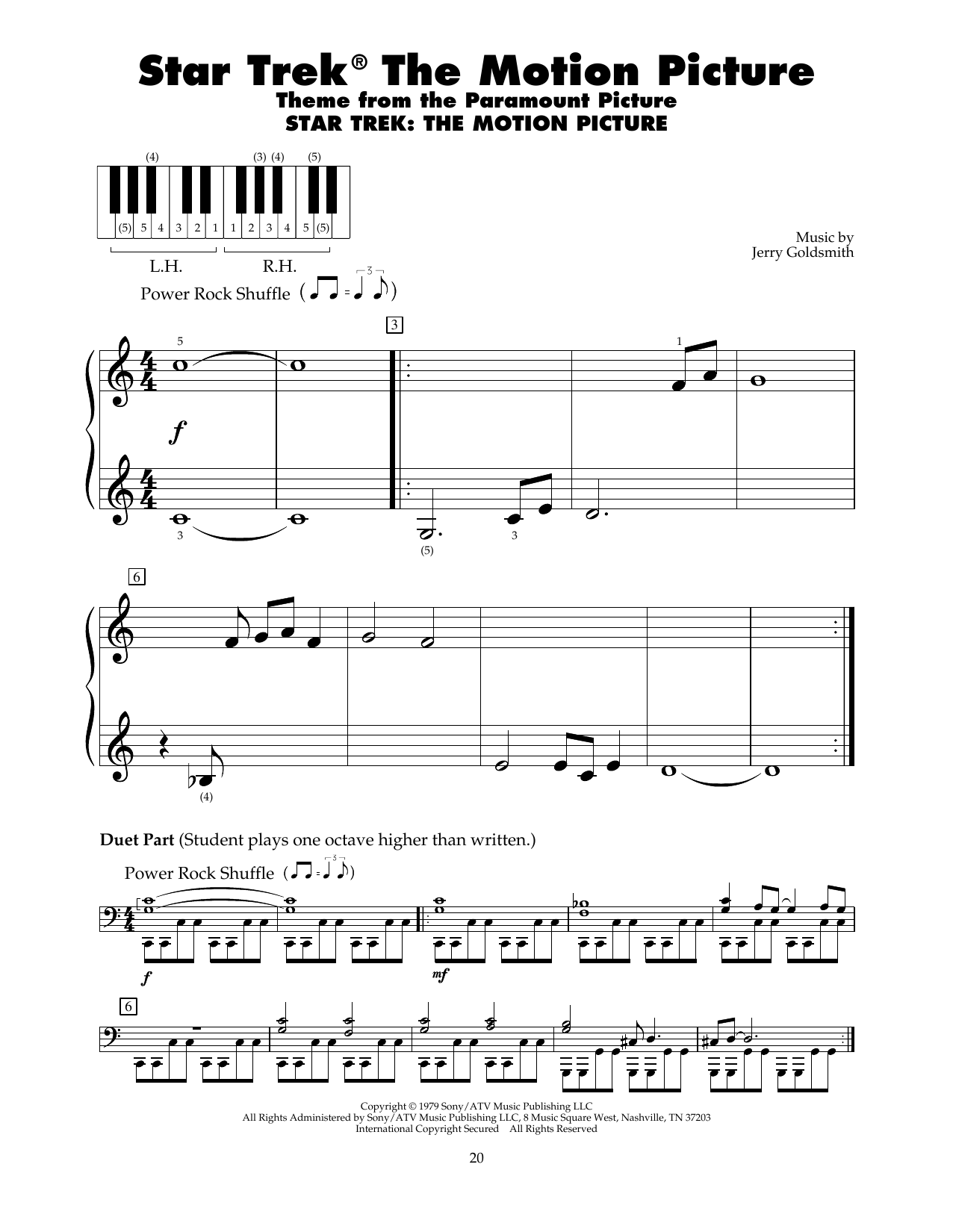 Download Jerry Goldsmith Star Trek(R) The Motion Picture Sheet Music