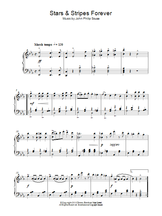 Download John Philip Sousa Stars & Stripes Forever Sheet Music