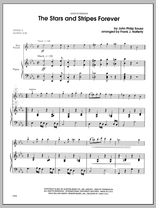 Download Halferty Stars And Stripes Forever, The - Piano Sheet Music