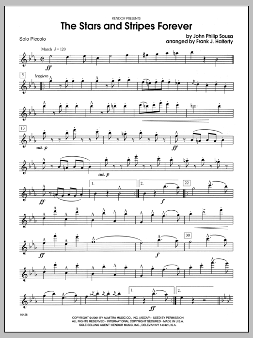 Download Halferty Stars And Stripes Forever, The - Solo B Sheet Music
