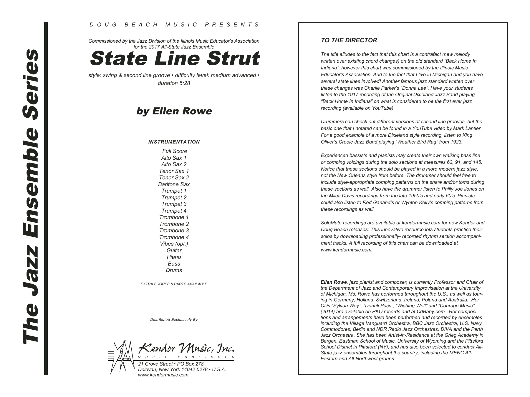 Download Ellen Row State Line Strut - Full Score Sheet Music