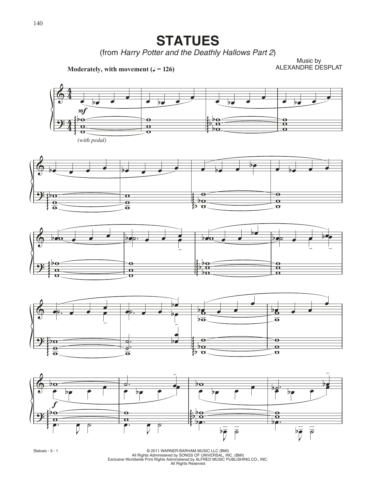 Download Alexandre Desplat Statues (from Harry Potter And The Deat Sheet Music