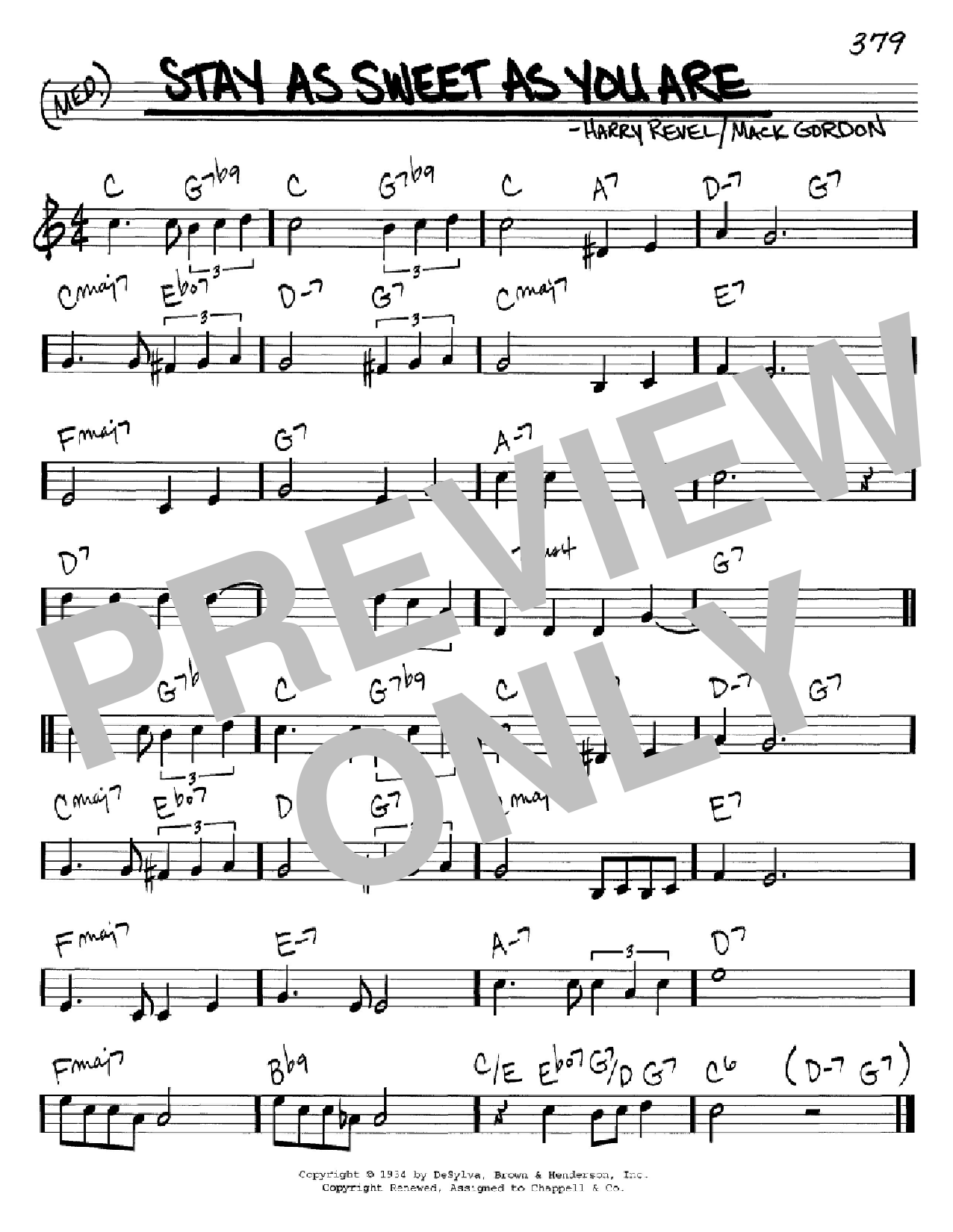 Download Mack Gordon Stay As Sweet As You Are Sheet Music