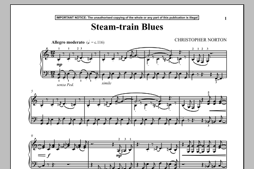 Download Christopher Norton Steam Train Blues Sheet Music