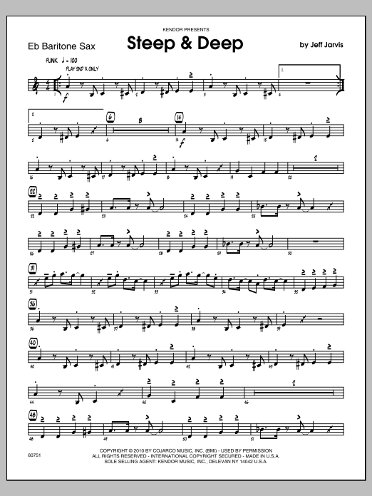 Download Jarvis Steep & Deep - Baritone Sax Sheet Music