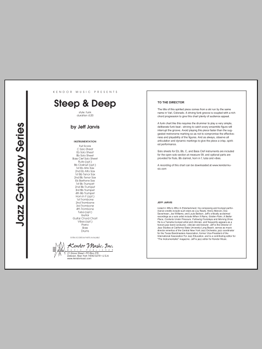 Download Jarvis Steep & Deep - Full Score Sheet Music
