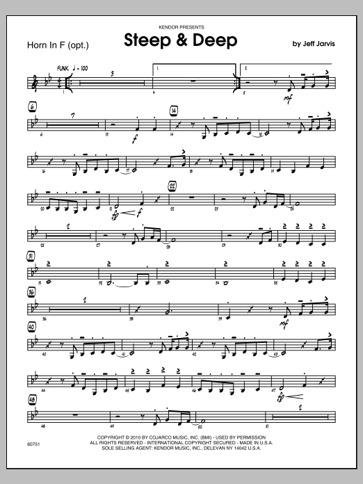 Download Jarvis Steep & Deep - Horn in F Sheet Music