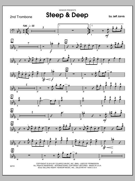 Download Jarvis Steep & Deep - Trombone 2 Sheet Music
