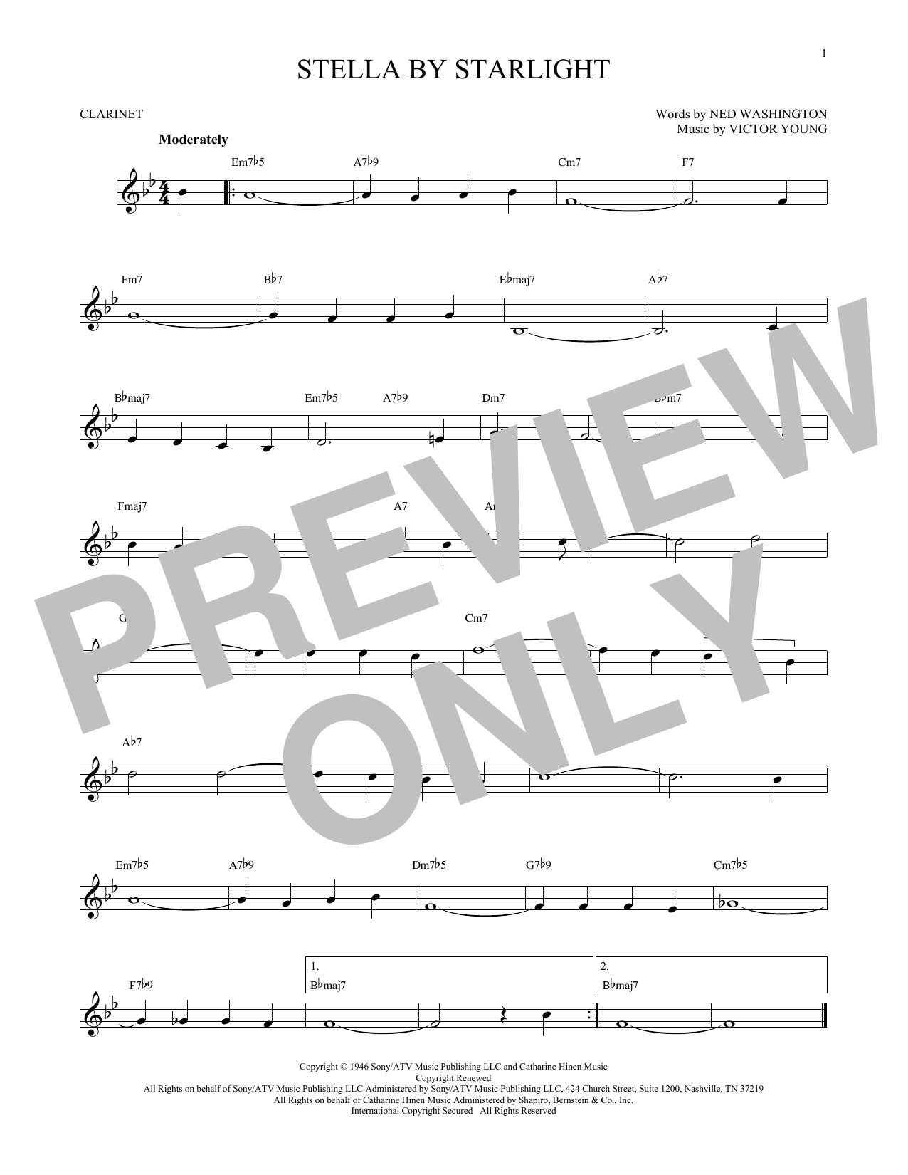 Download Victor Young Stella By Starlight Sheet Music