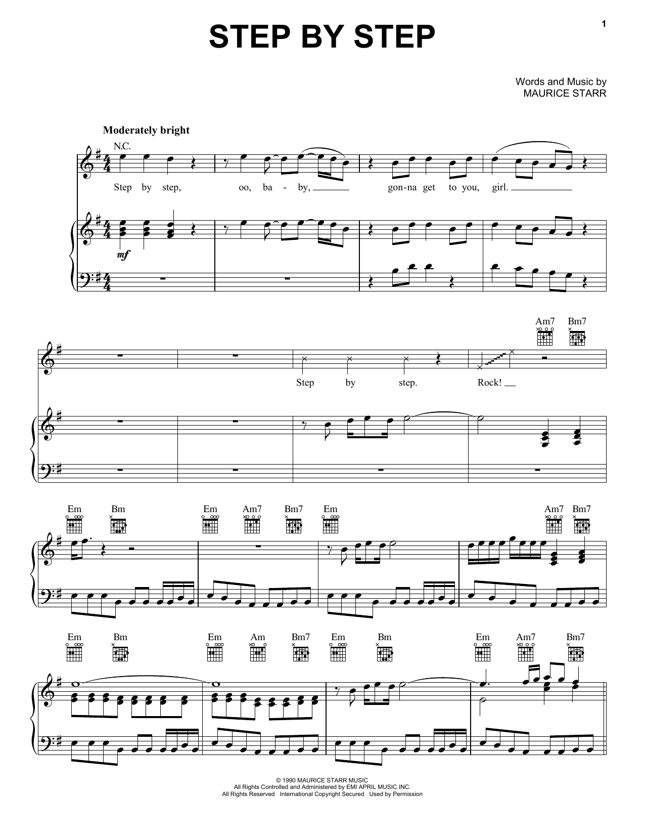 Download New Kids On The Block Step By Step Sheet Music