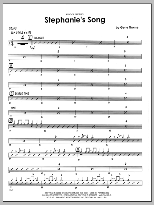 Download Gene Thorne Stephanie's Song - Drums Sheet Music