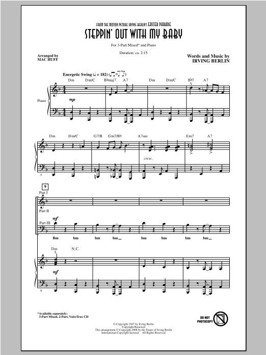 Download Mac Huff Steppin' Out With My Baby Sheet Music