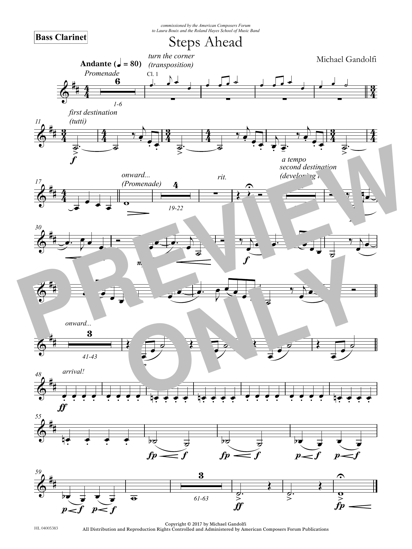 Download Michael Gandolfi Steps Ahead - Bb Bass Clarinet Sheet Music