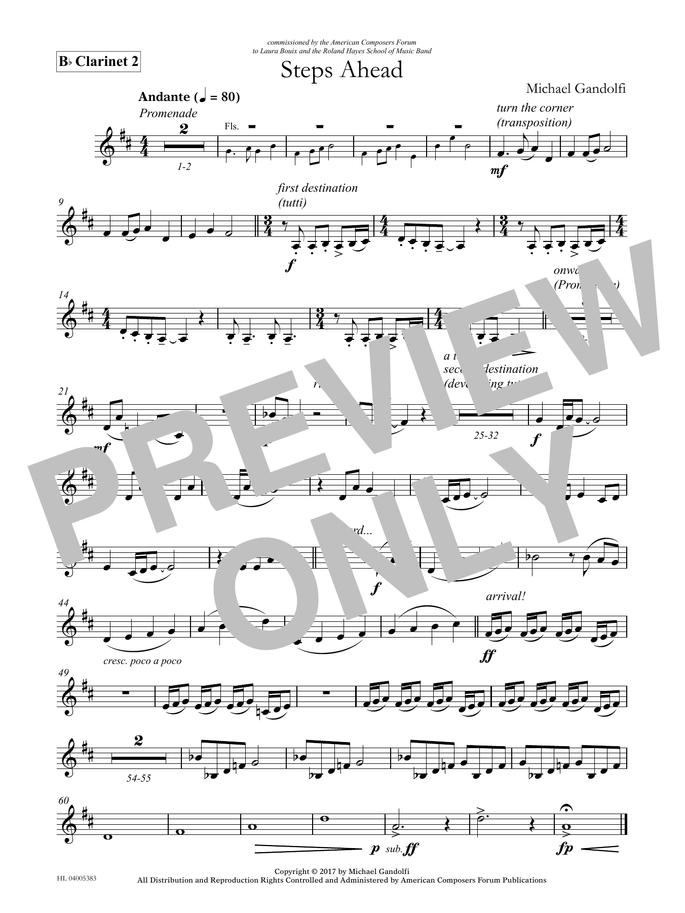 Download Michael Gandolfi Steps Ahead - Bb Clarinet 2 Sheet Music