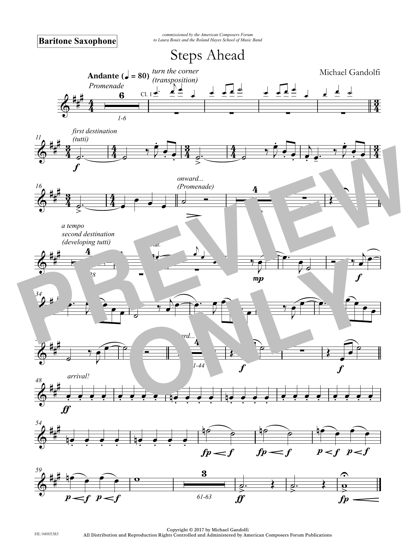Download Michael Gandolfi Steps Ahead - Eb Baritone Saxophone Sheet Music