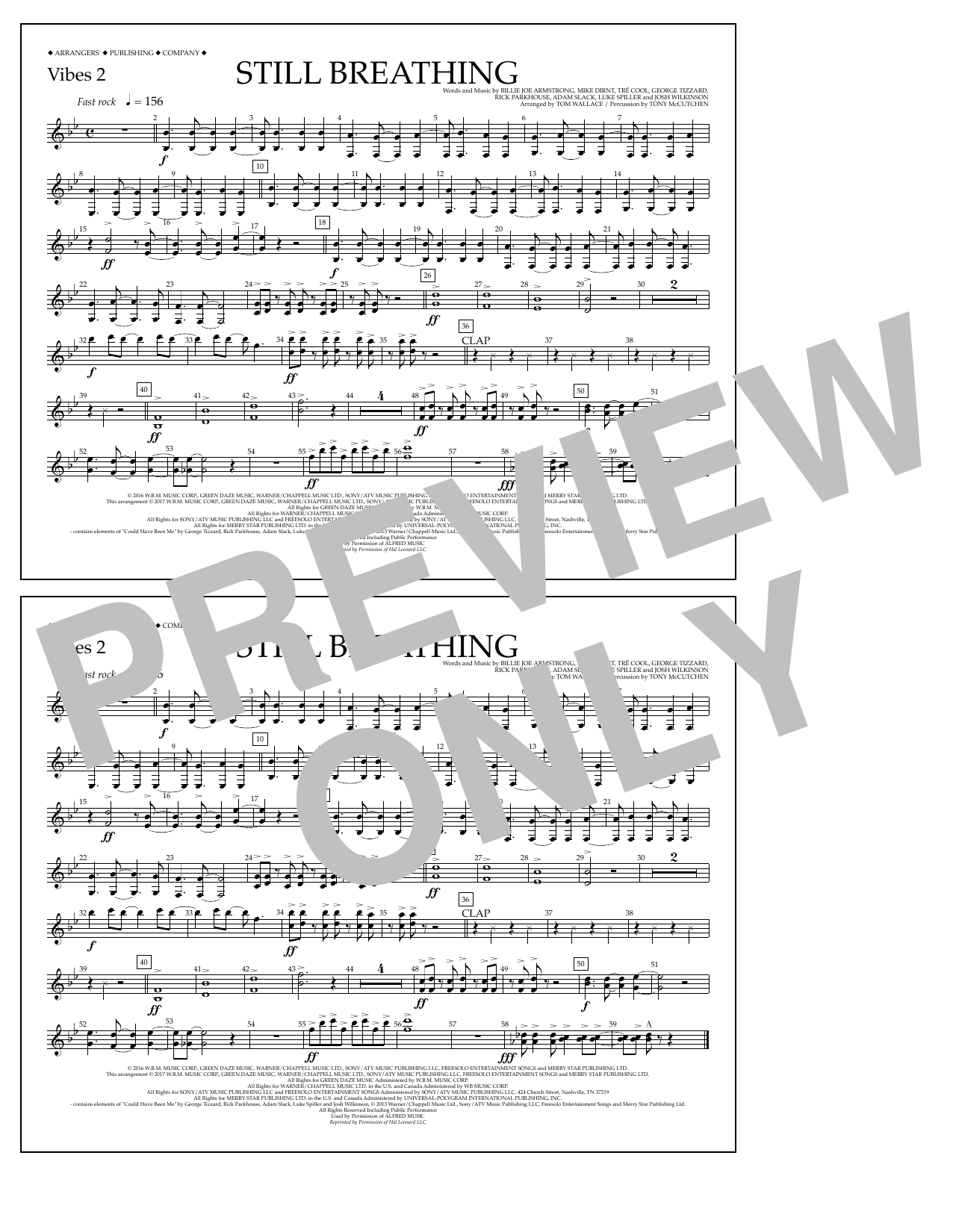 Download Tom Wallace Still Breathing - Vibes 2 Sheet Music