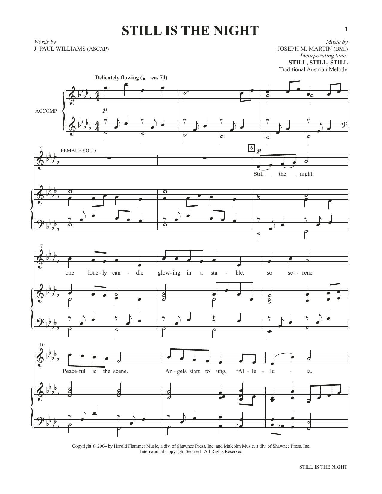 Download Joseph M. Martin Still Is The Night (from Voices Togethe Sheet Music