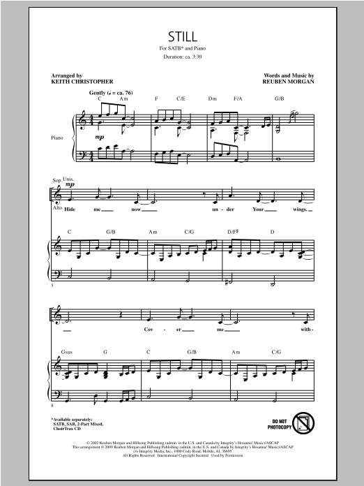 Download Keith Christopher Still Sheet Music