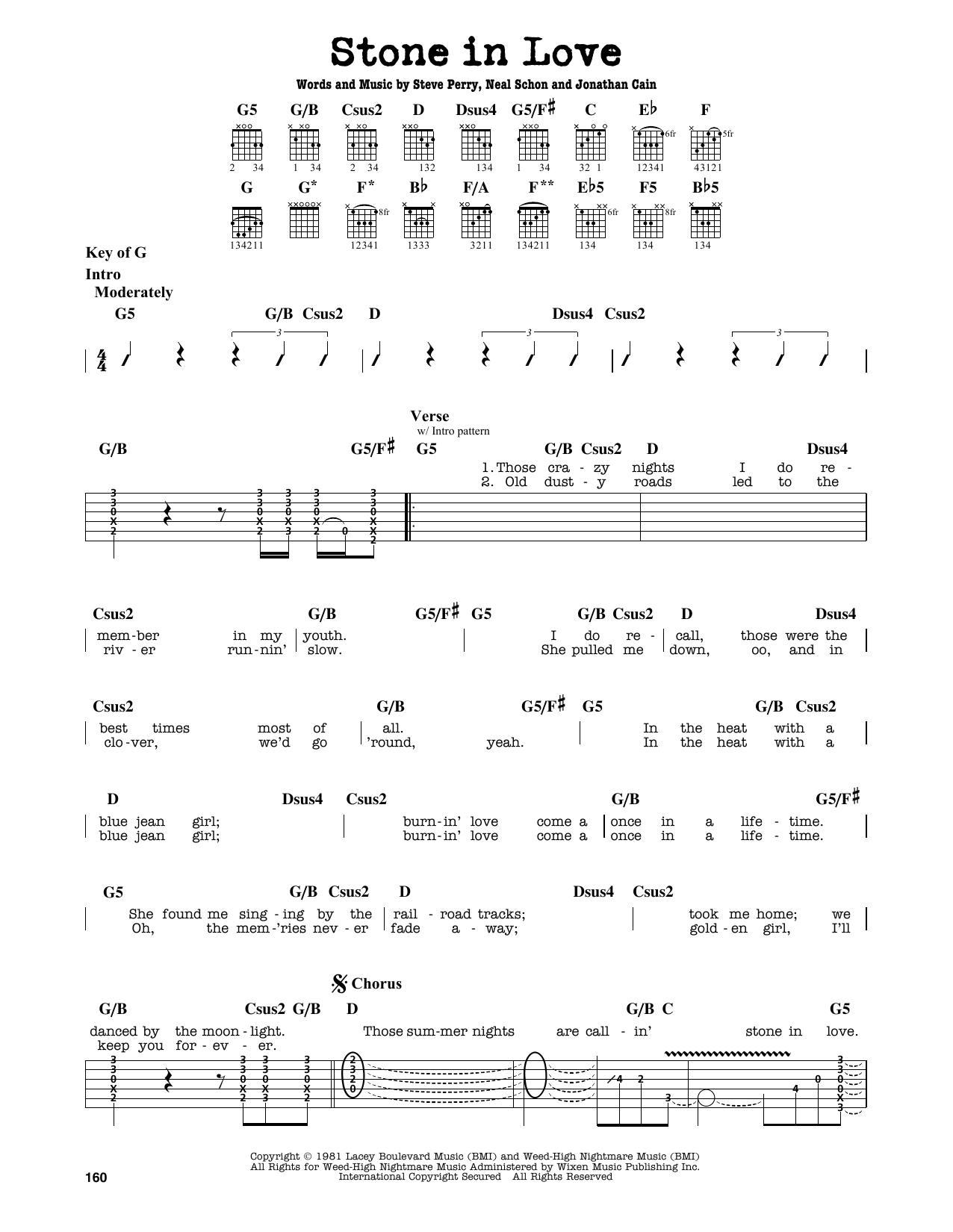 Download Journey Stone In Love Sheet Music