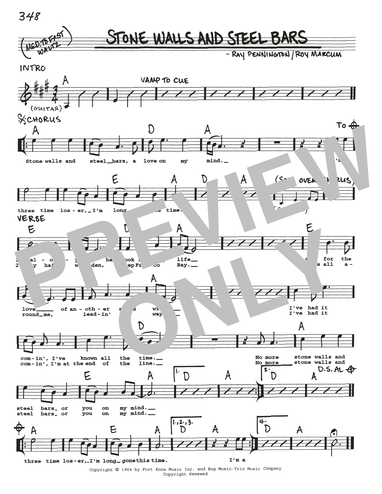 Download The Stanley Brothers Stone Walls And Steel Bars Sheet Music