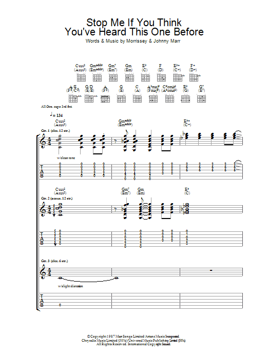 Download The Smiths Stop Me If You Think You've Heard This Sheet Music