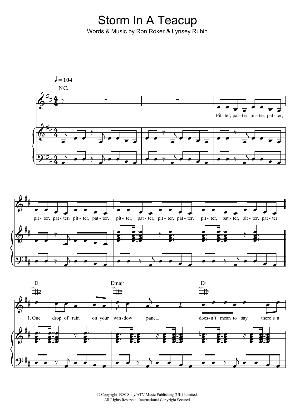 Download The Fortunes Storm In A Teacup Sheet Music