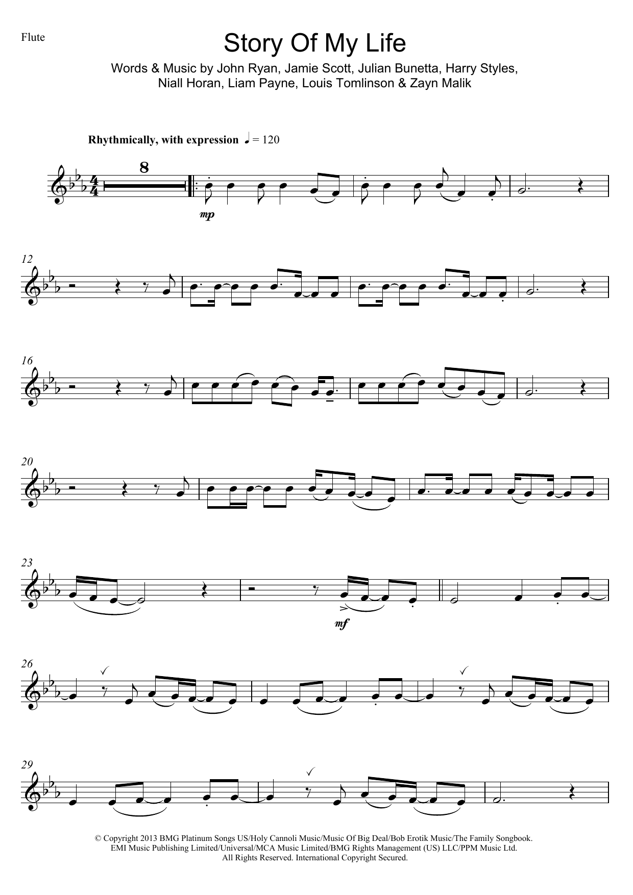 Download One Direction Story Of My Life Sheet Music
