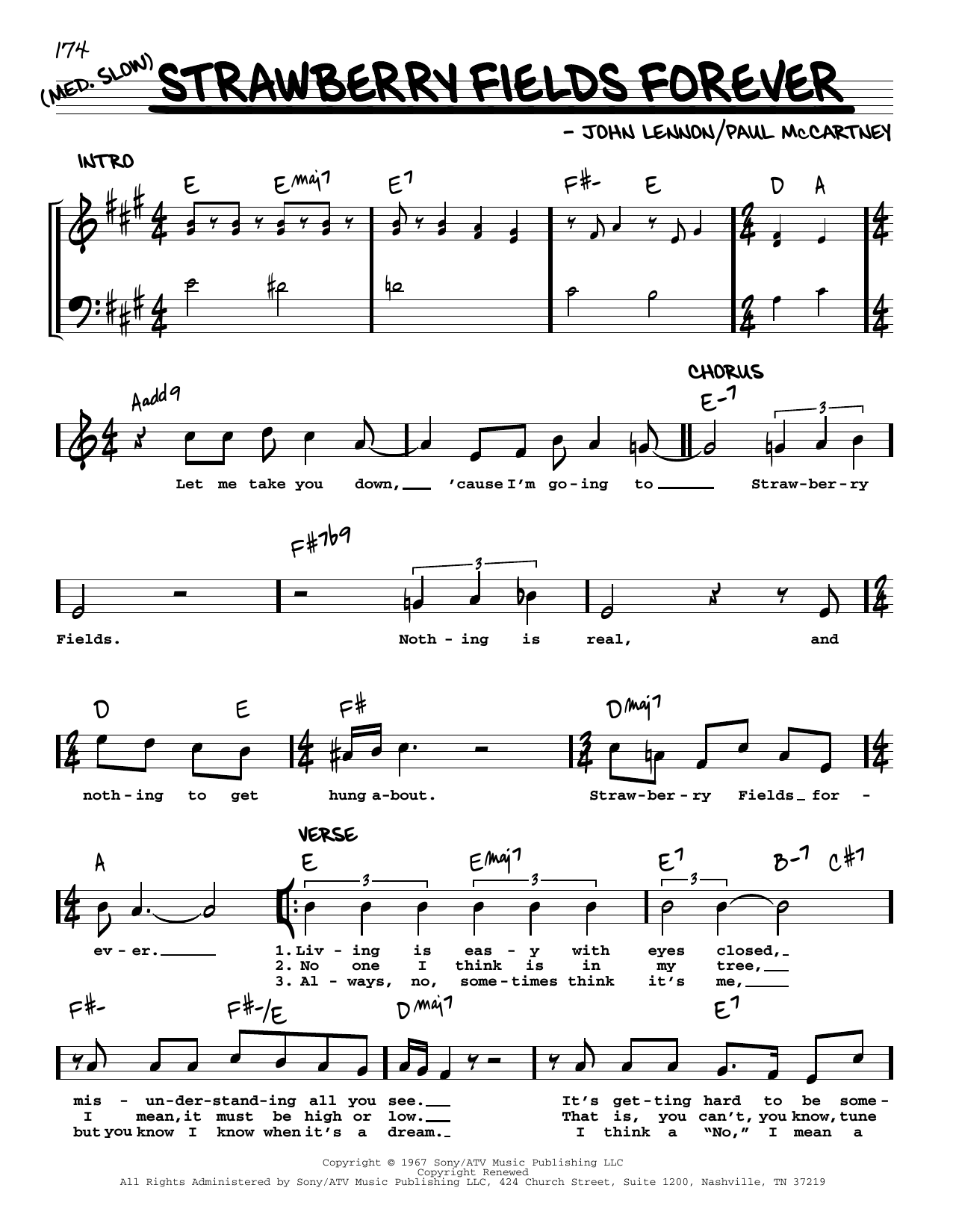 Download The Beatles Strawberry Fields Forever [Jazz version Sheet Music