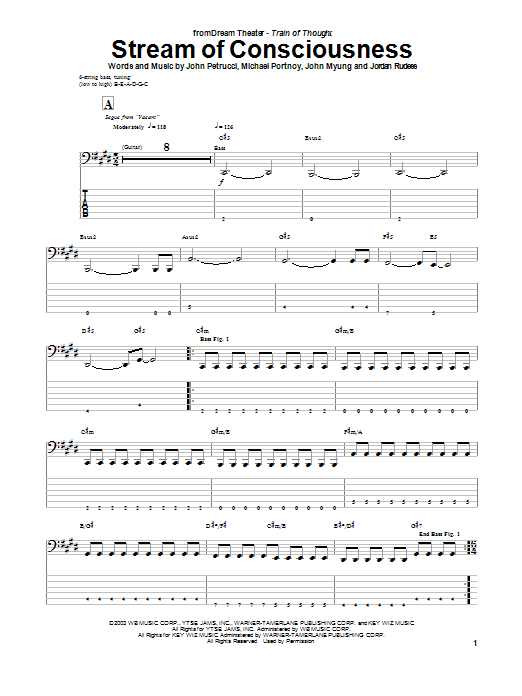 Download Dream Theater Stream Of Consciousness Sheet Music