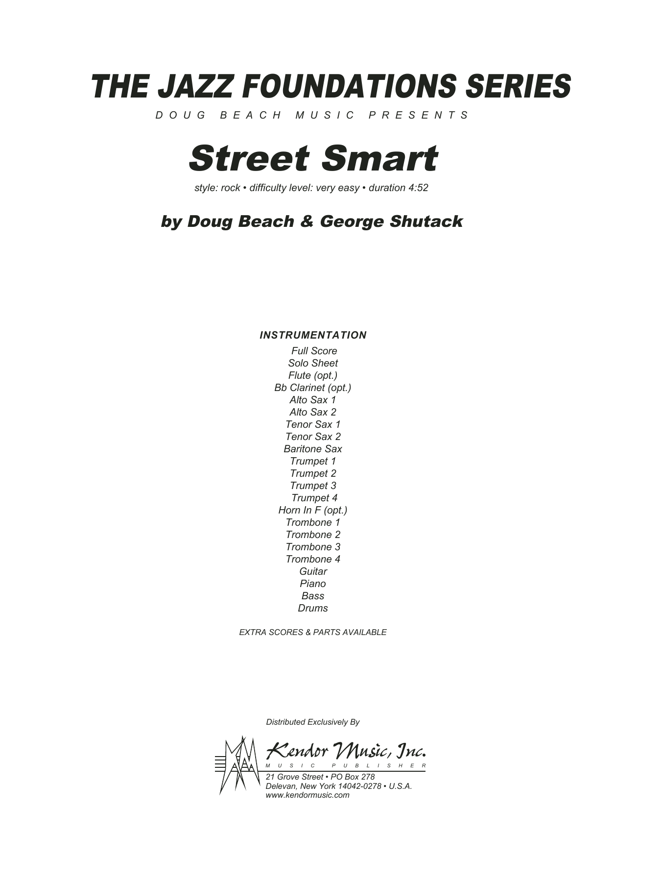 Download Doug Beach & George Shutack Street Smart - Full Score Sheet Music