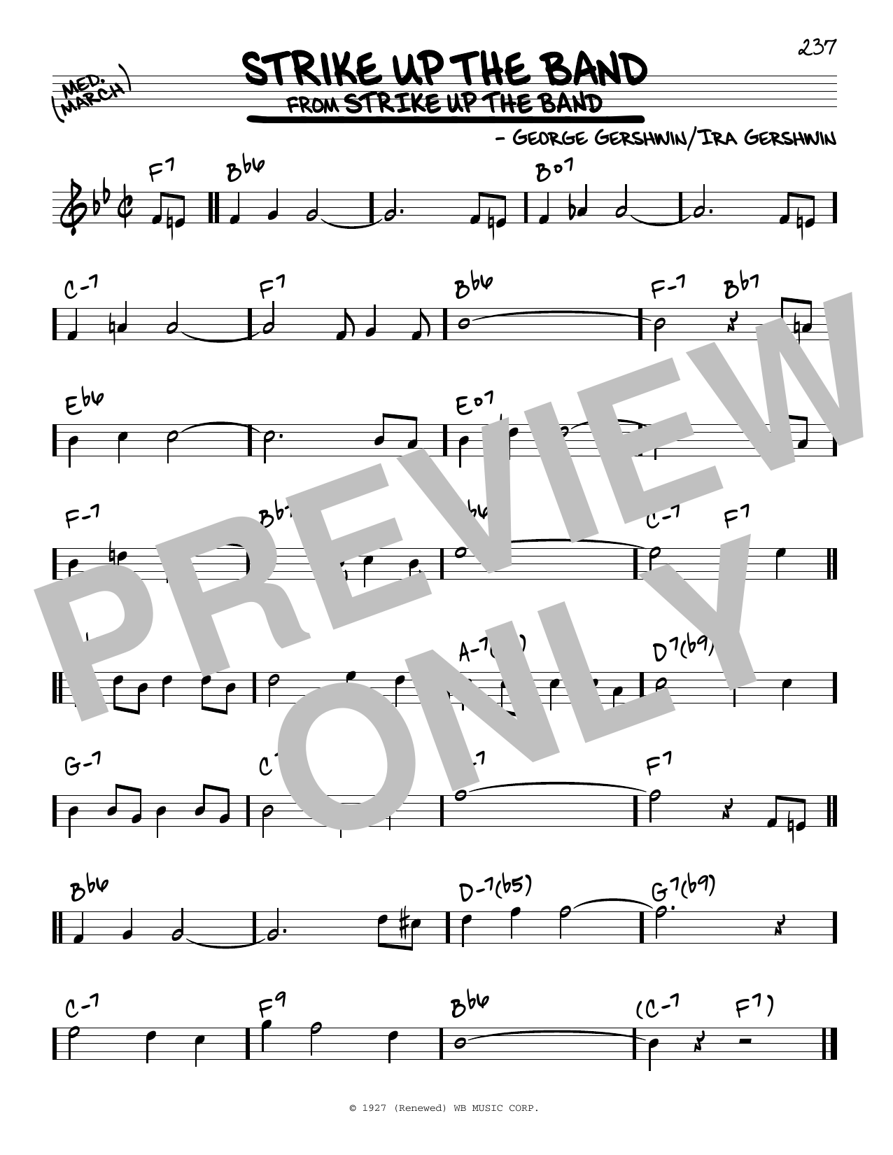 Download George Gershwin Strike Up The Band Sheet Music