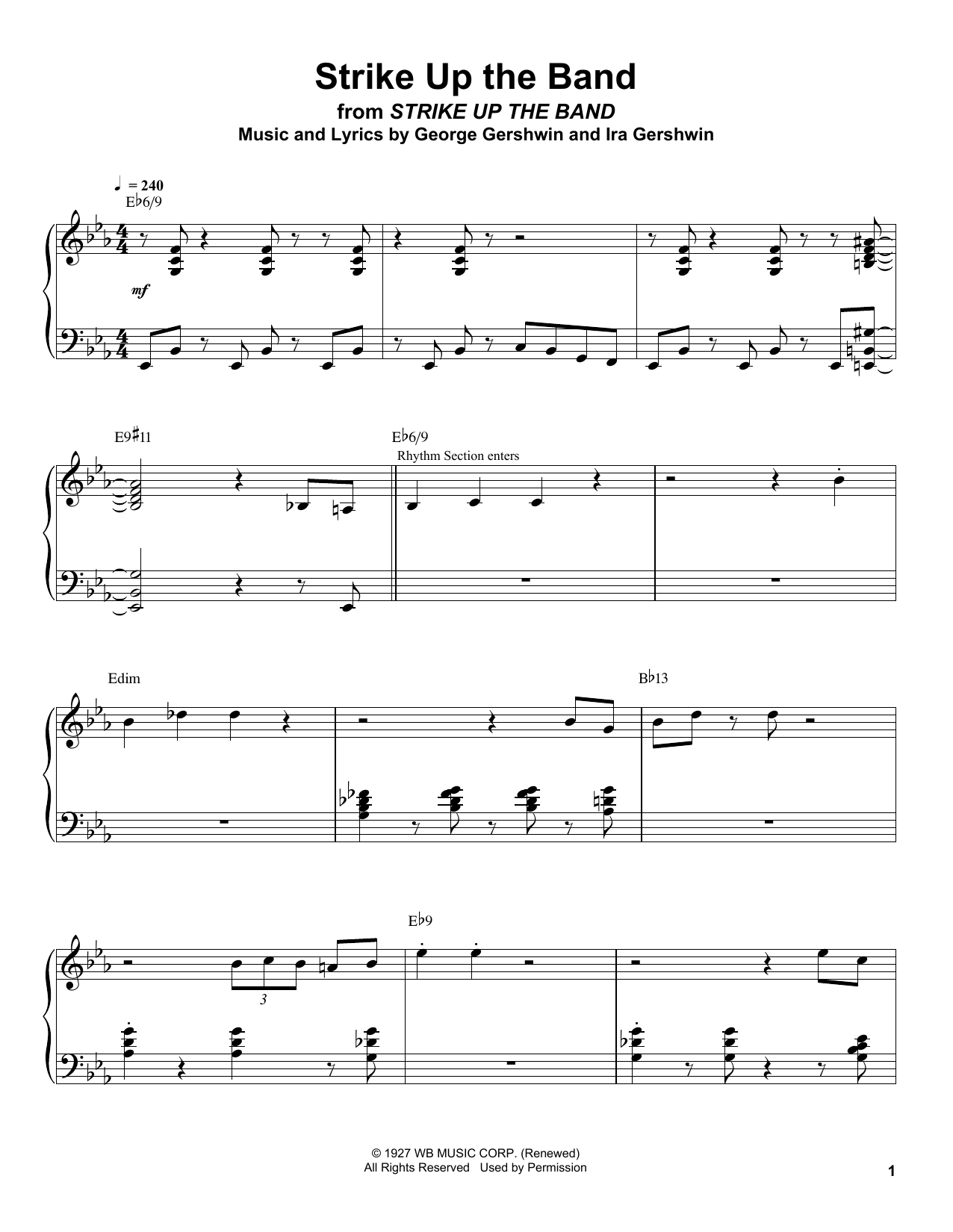 Download Oscar Peterson Strike Up The Band Sheet Music