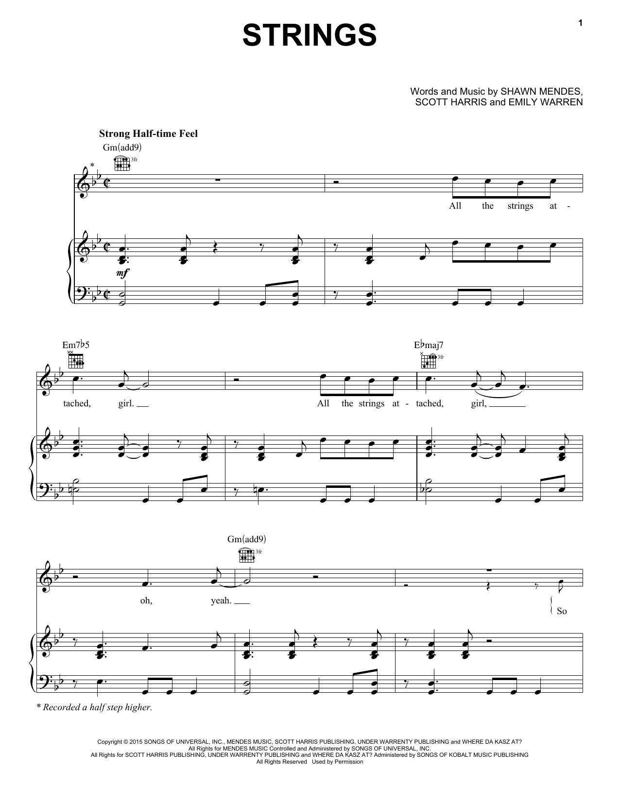 Download Shawn Mendes Strings Sheet Music