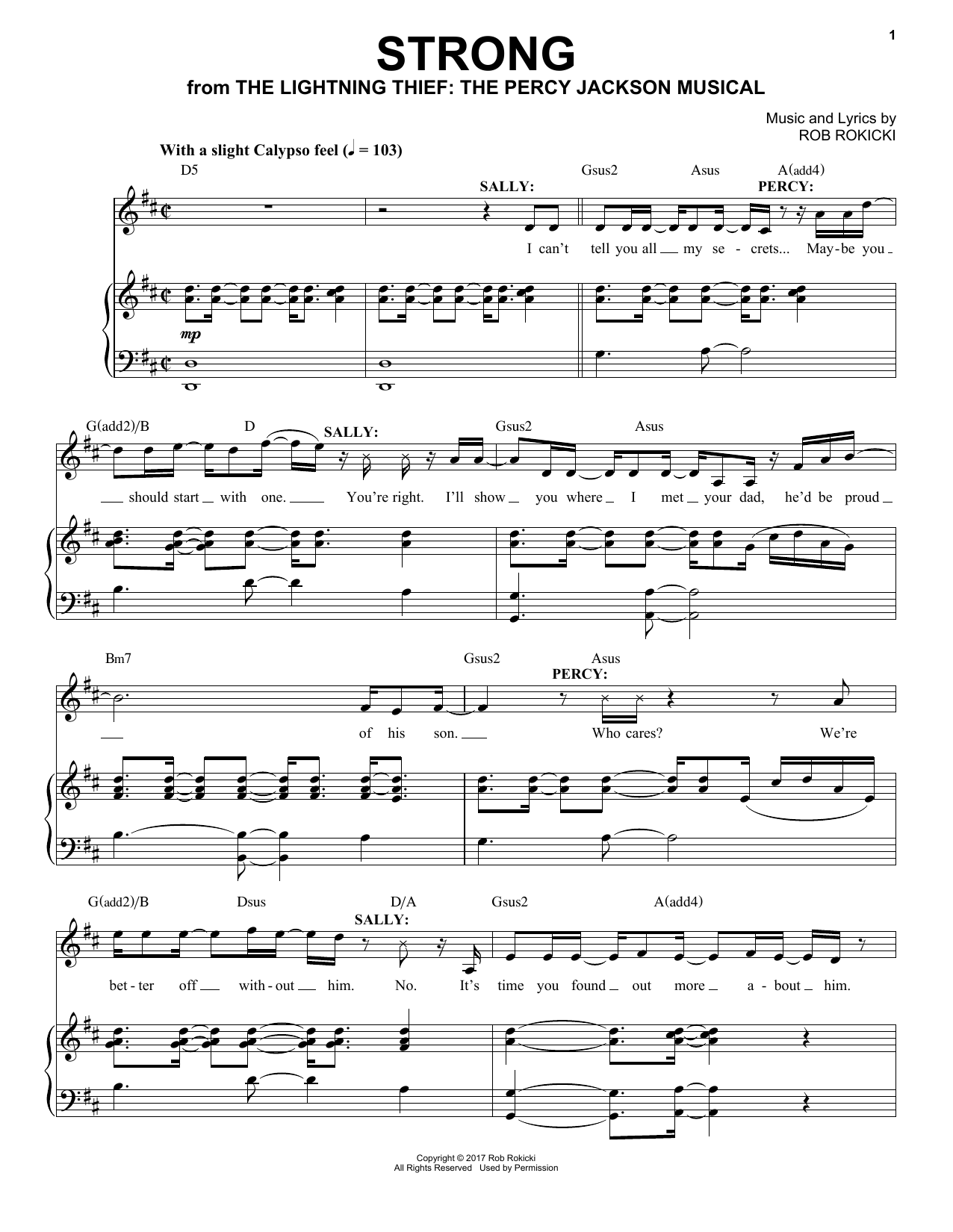 Download Rob Rokicki Strong (from The Lightning Thief: The P Sheet Music