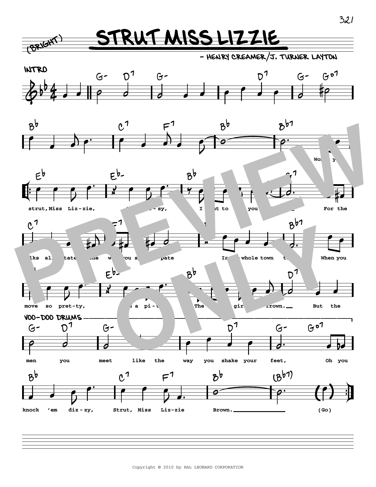 Download Henry Creamer Strut Miss Lizzie (arr. Robert Rawlins) Sheet Music