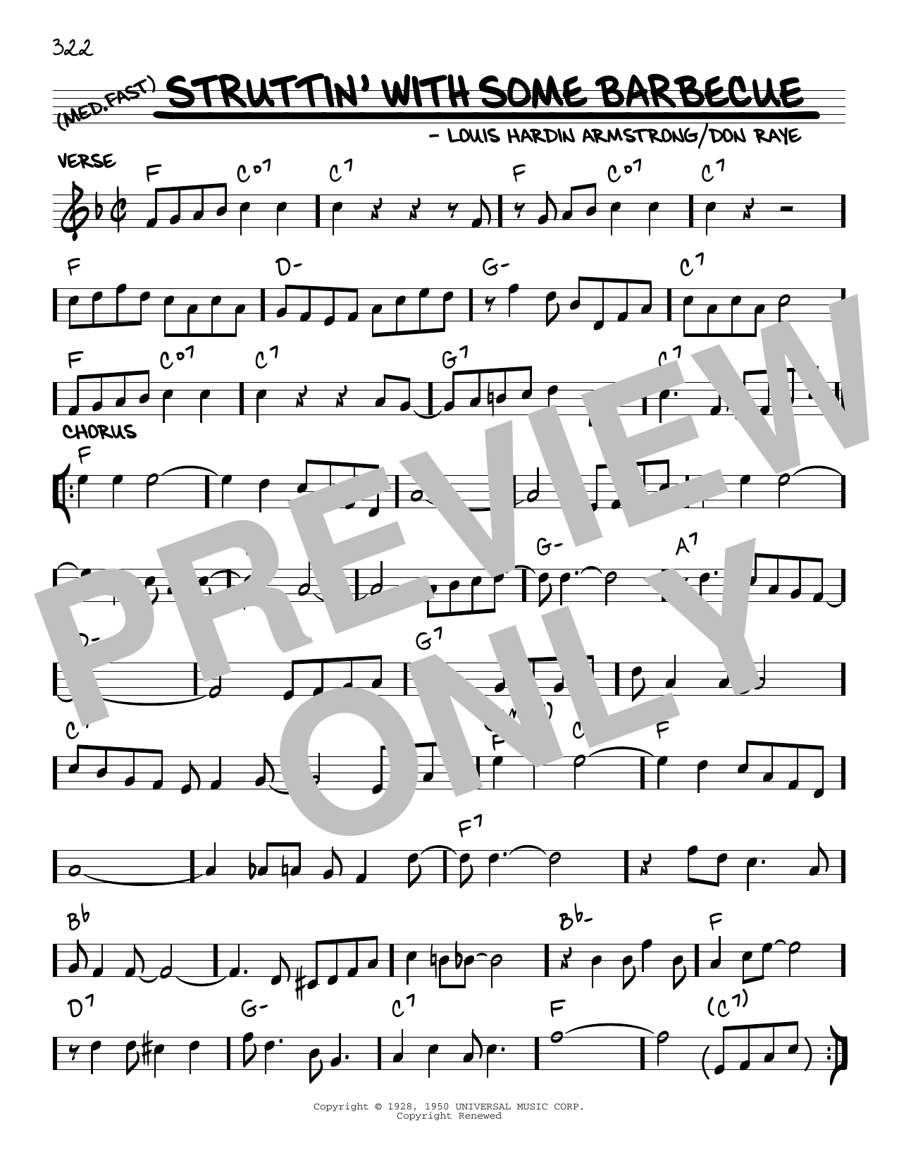 Download Louis Armstrong Struttin' With Some Barbecue (arr. Robe Sheet Music