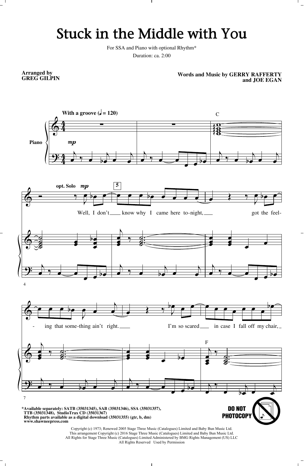 Download Greg Gilpin Stuck In The Middle With You Sheet Music