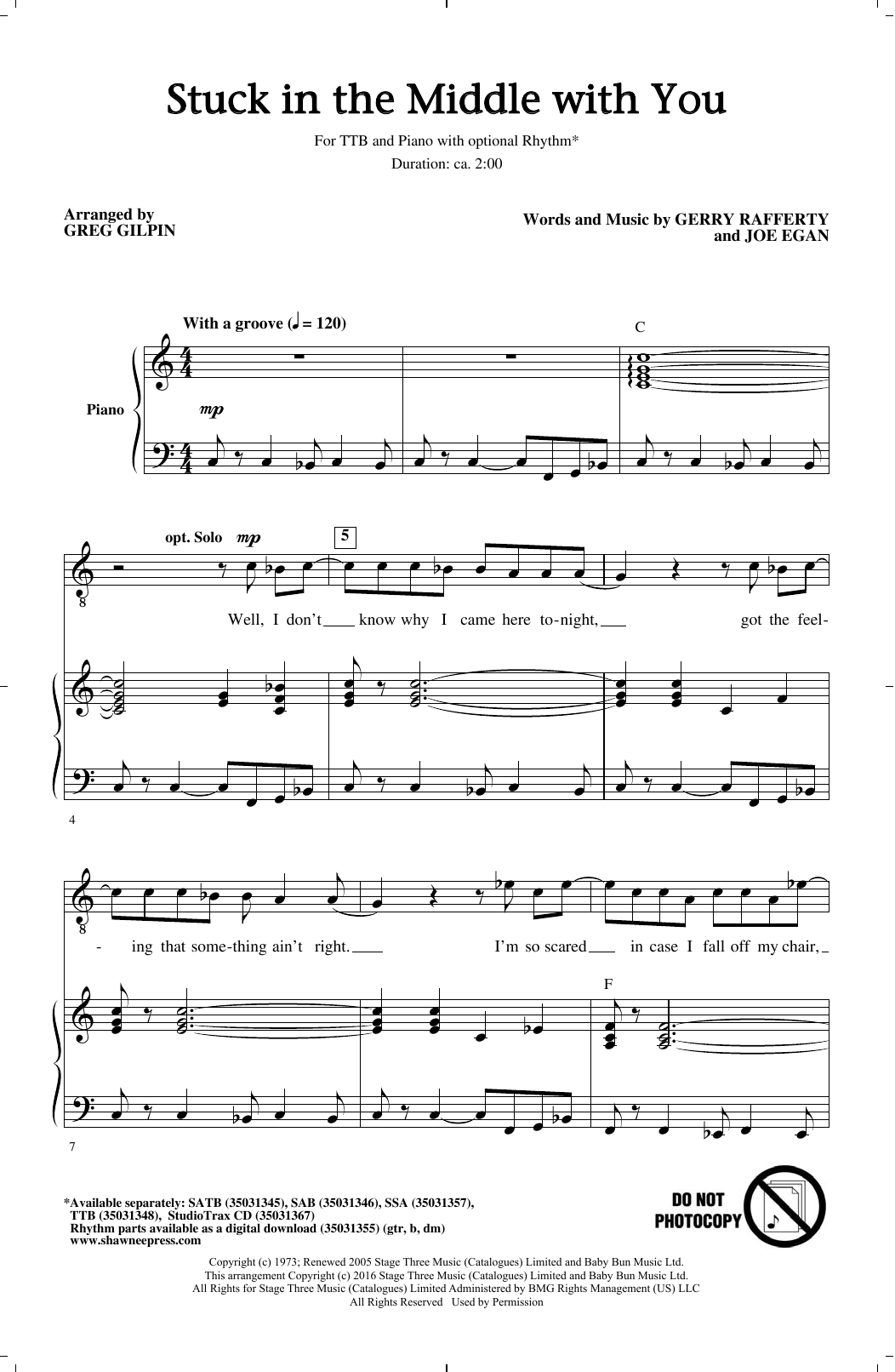 Download Greg Gilpin Stuck In The Middle With You Sheet Music