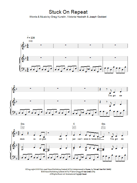Download Little Boots Stuck On Repeat Sheet Music