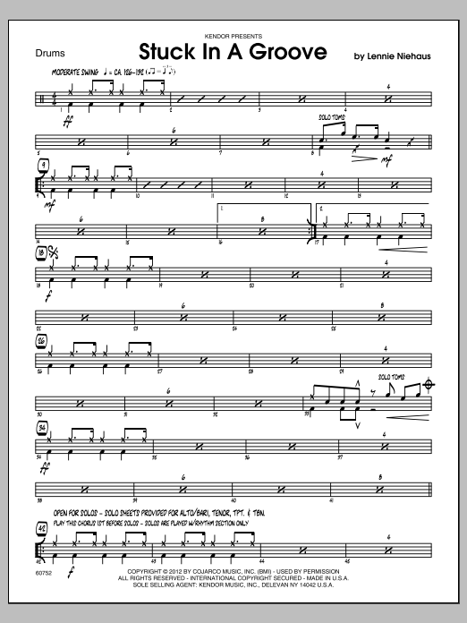 Download Niehaus Stuck In A Groove - Drums Sheet Music