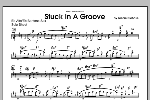 Download Niehaus Stuck In A Groove - Featured Part Sheet Music
