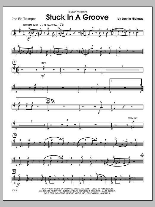 Download Niehaus Stuck In A Groove - Trumpet 2 Sheet Music