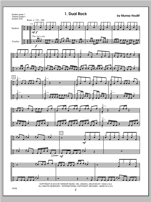 Download Houllif Studio Drum Set Duos (For A Student And Sheet Music