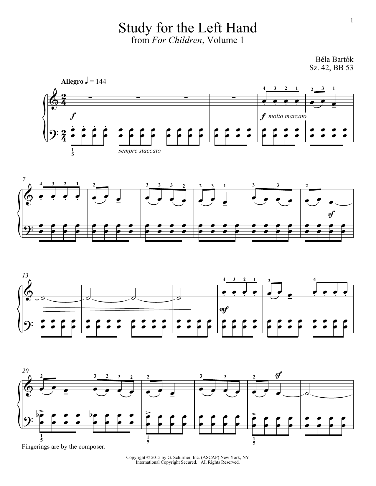 Download Richard Walters Study For The Left Hand Sheet Music